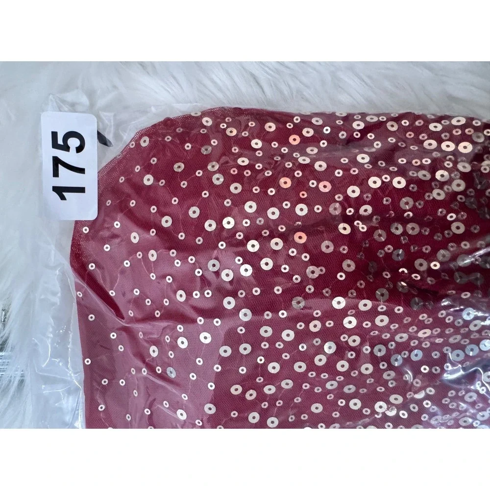 H&M‎ Girls Red Sequin Tulle Party Dress Size 4T Sparkle Formal